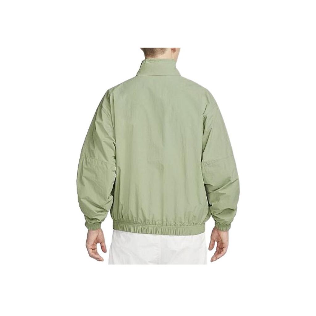 Nike Logo Zip-Up Collar Long-Sleeve Jacket Men Outerwear Green DQ5200-386