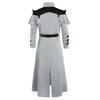 Vintage Halloween middeleeuwse Steampunk Assassin Elfen piraat kostuum volwassen mannen zwarte lange split jas gotische pantser lederen jassen