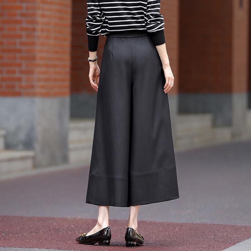 Demana Women's Pleated Wide-Leg Cropped Commuter Pants