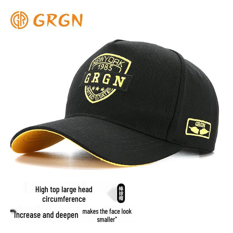 GRGN Unisex Embroidered Wide Brim Cotton Baseball Cap