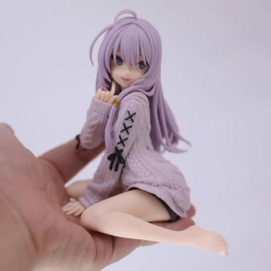 Gift The Journey of Elaina Anime Figure Knit Dress Witch Elaina Action Figure PVC Collection Model Doll Toys for Christmas Gifts