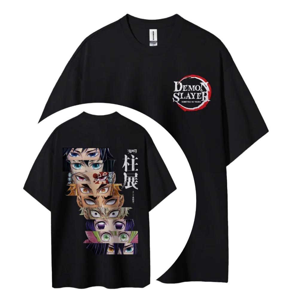 Demon Slayer Cotton Unisex Round Neck Anime TShirt Mens and Womens Summer Fashion High Quality Breathable Street TShirt