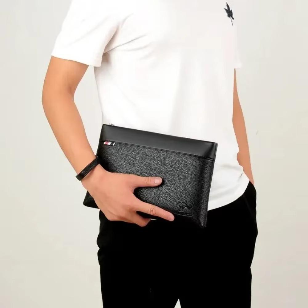 Fashion Leather Clutch Bag Large Capacity Portable Card Holder Handbag Multi-card Coin Purse Money Bag For Men