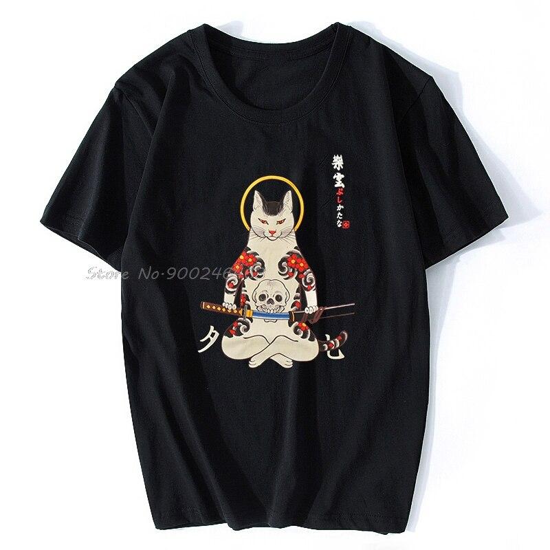 samurai cat t shirt