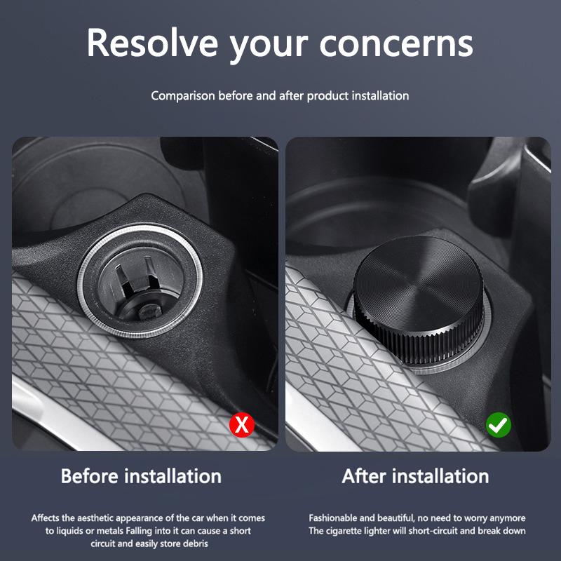 pzkem4 Car Cigarette Lighter Dustproof Plug Cover No Smoking Fire Button Cap For BMW 1 3 5 7 series X1 X2 X3 X5 X6 G30 G20 G11 G12 F40