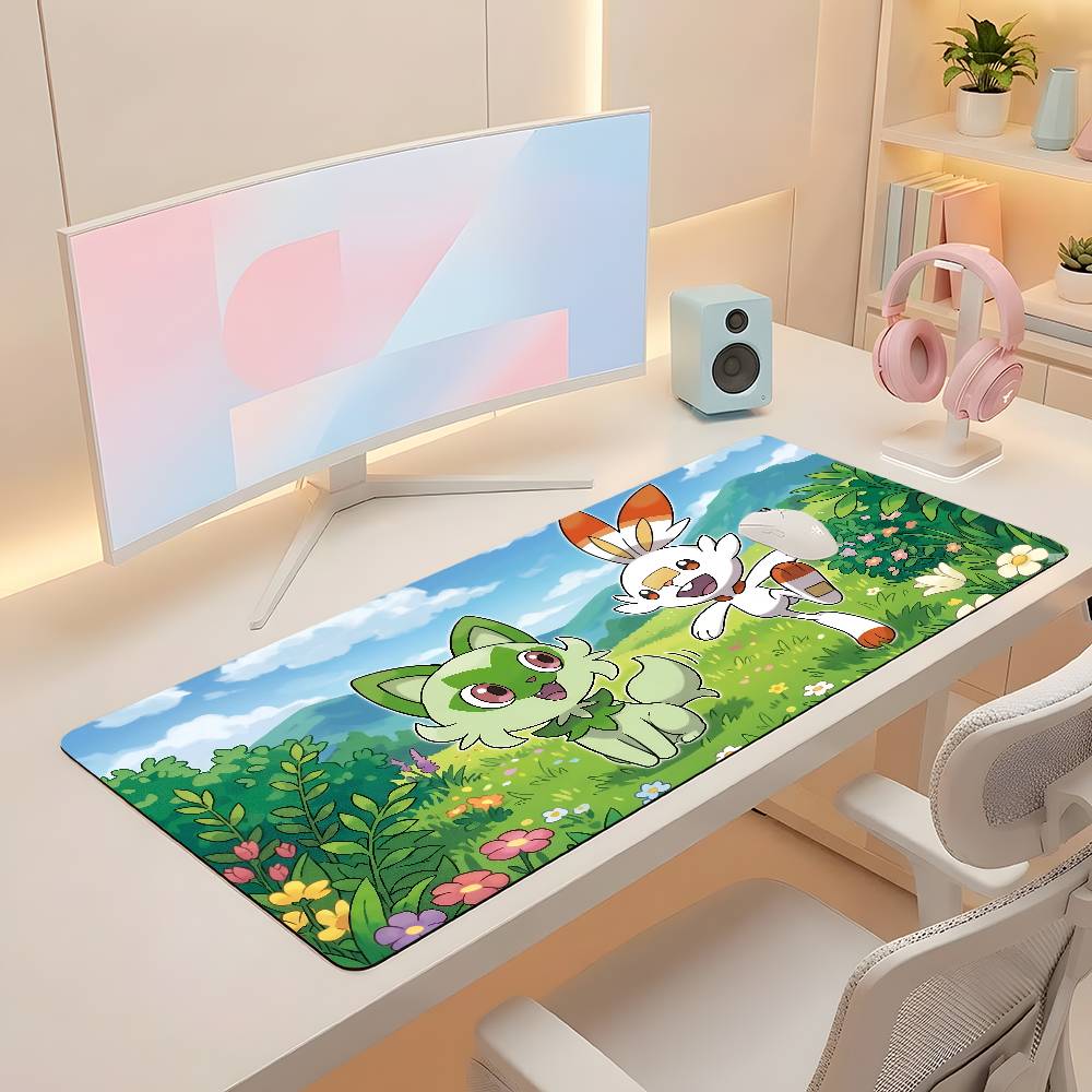 Pokemon Anime Gamer Mouse Pad Large Rubber Anti Slip Keyboard Mousepad HD PC Desk Mat Kawaii Style