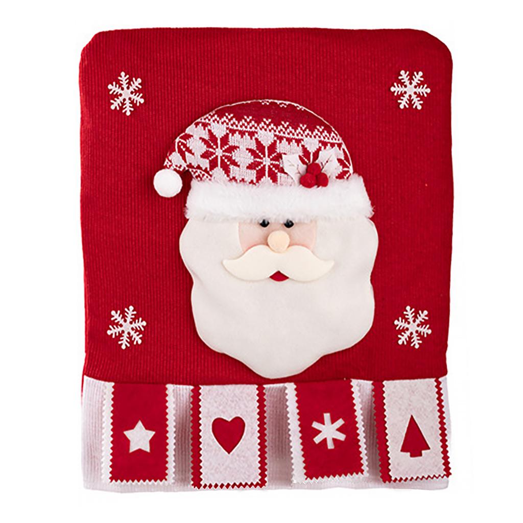Chair Back Cover Xmas Dining Chair Cover Dinner Chair Seat Cover for Christmas Holiday Festival Decor