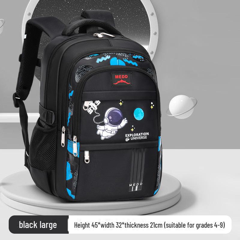 British Style Astronaut Backpack for Boys - Lightweight, Reduced Weight, for 6th Grade Primary School Students, Printed Logo