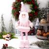 Teleskopische Weihnachtsfigur Plüschdekorationen Pailletten Weihnachtsmann Schneemann Elch Plüschfiguren Dekorationen Feiertagsdekorationen