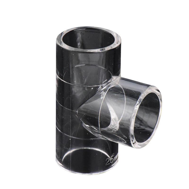 Acrylic Transparent Three-Way Connector for Aquarium Filter System