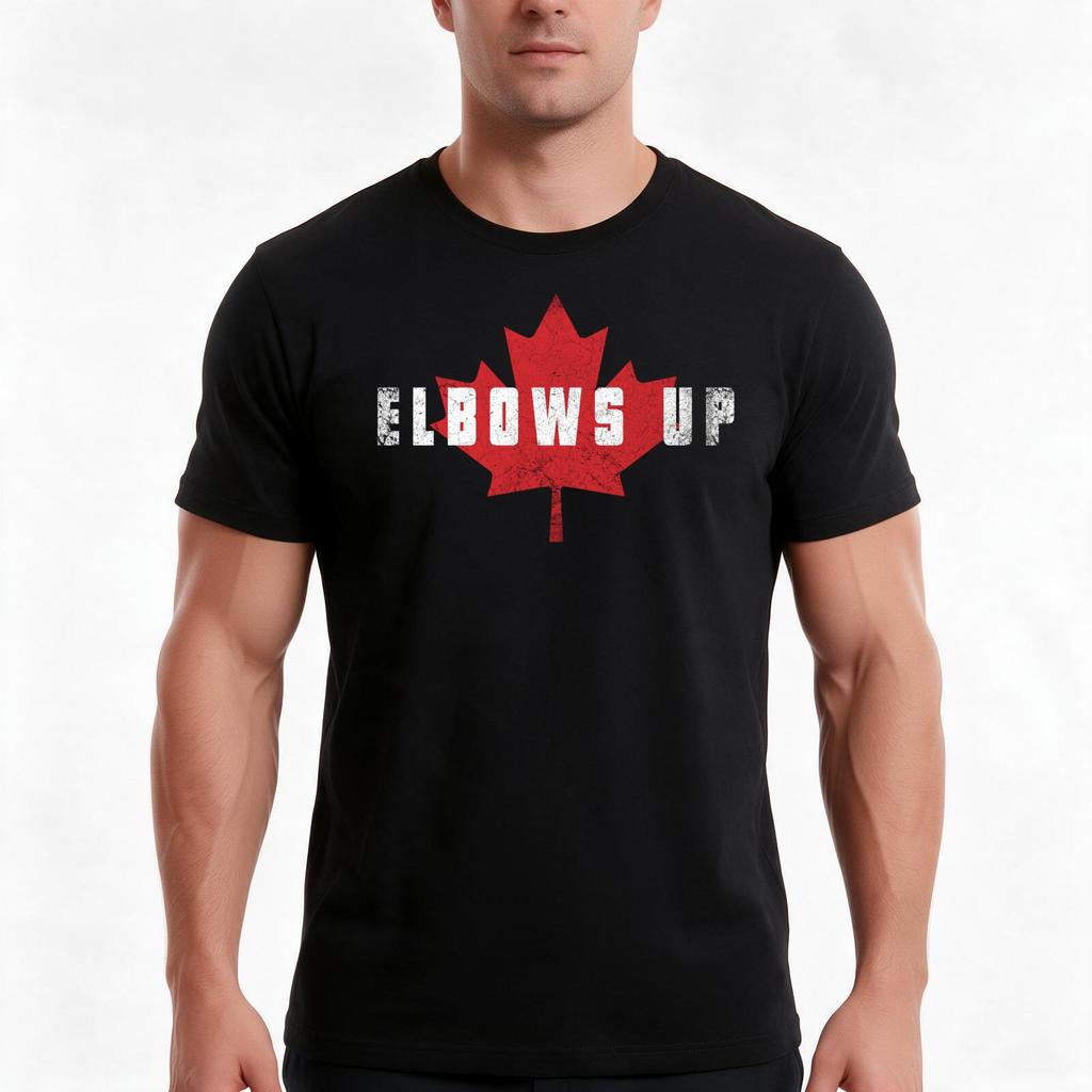 Elbows Up Tshirt Summer Casual Cotton Tee Oversized Streetwear Tops Vintage Graphic Print Loose Fit Short Sleeve