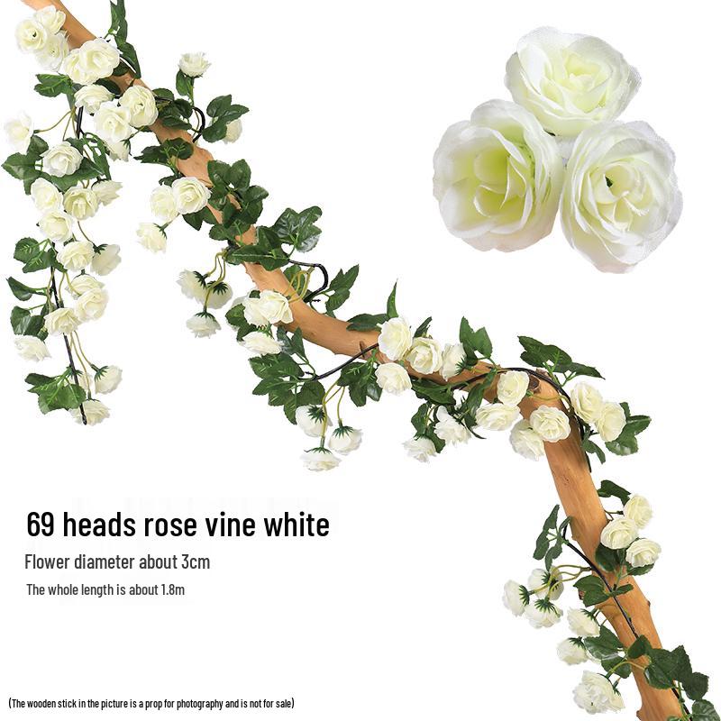 Rattan Vine Decorative Fake Leaves for Ceiling and Pipe Covering