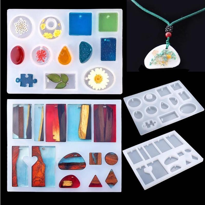 94pcs Resin Casting Molds and Tools Set DIYs Silicone Epoxy Resin Mold Necklace Jewelry Making Craft Mould for Enthusiast