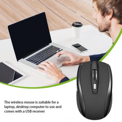 2.4G Wireless MouseMouse Ergonomic 800/1200/1600DPI 6 Mute Buttons Mouse USB Receiver For Computer PC MacBook Tablet Laptops