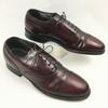USED/80s Vintage STAFFORD Semi Brogue Cap Toe Shoes Burgundy Size 7.5D 25.0-25.5 Men's