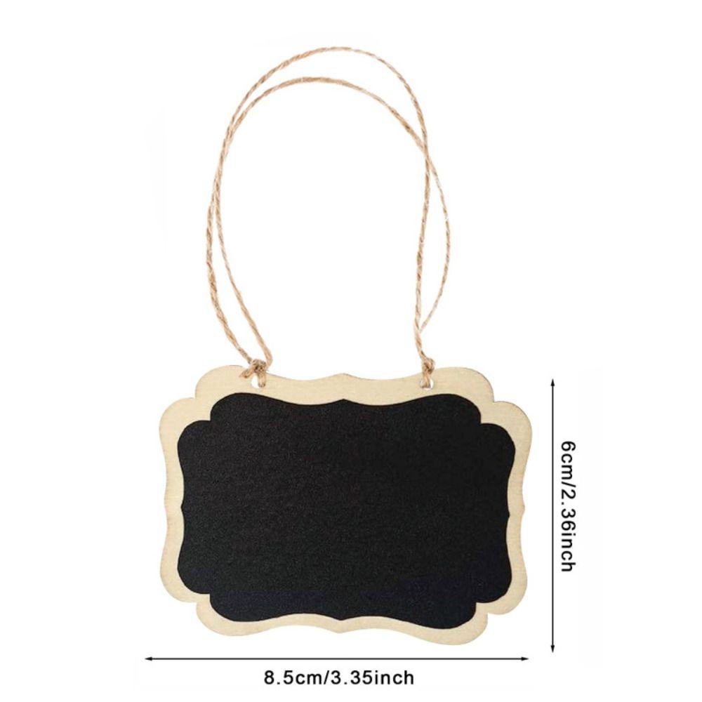 20Pcs Wooden Mini Double-Sided Blackboards DIY Hanging Plant Tag with Rope Pendant Natrual Message Board Kitchen