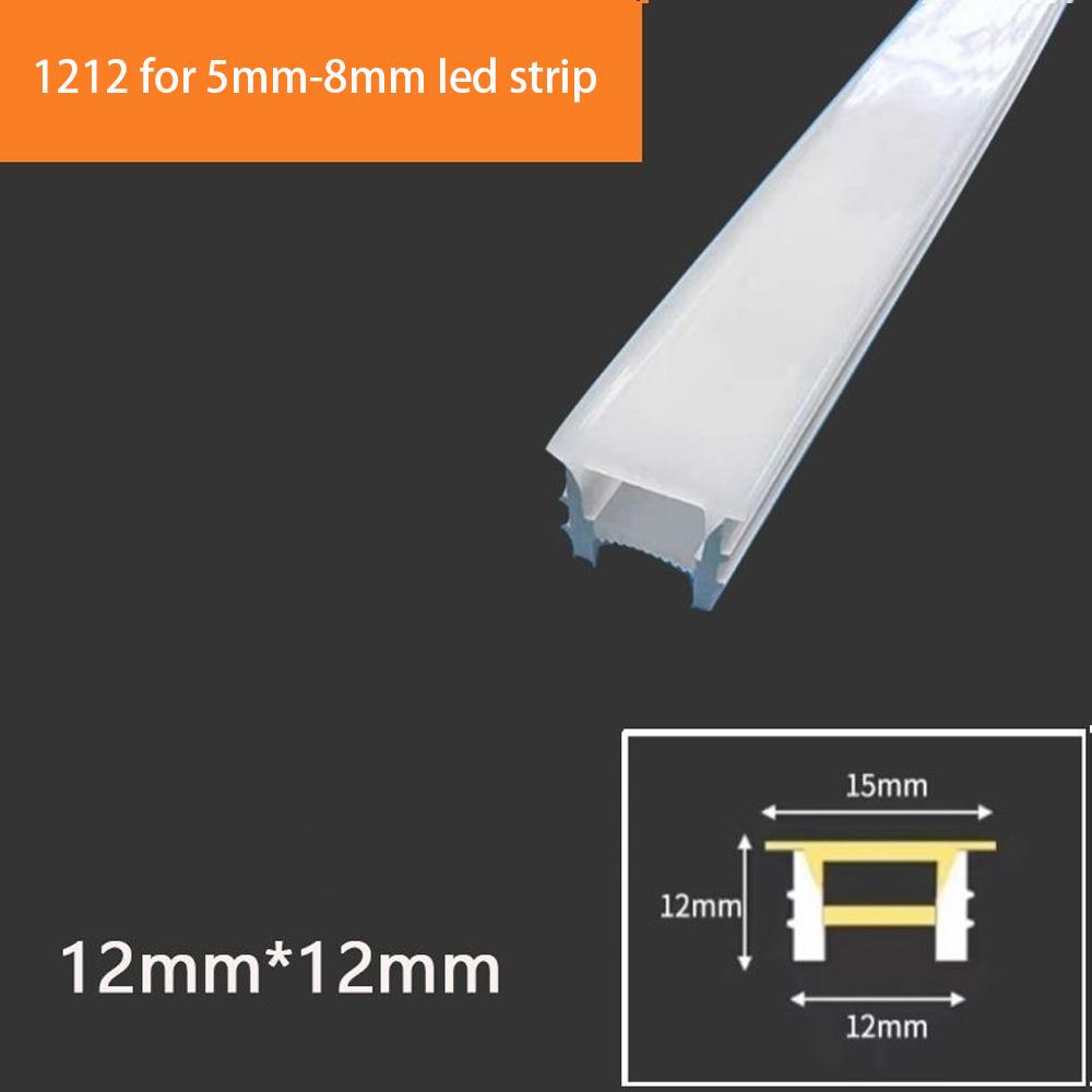 DIY Recessed LED Neon Tube Silicone Gel Covering Flexible Embedded Soft Diffuser Linear White 1M-15M for COB 5050 2835 LED Strip 4