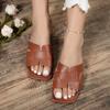 Large size 43 flat bottom cool slippers new casual wear simple fashion round head vacation beach sandals
