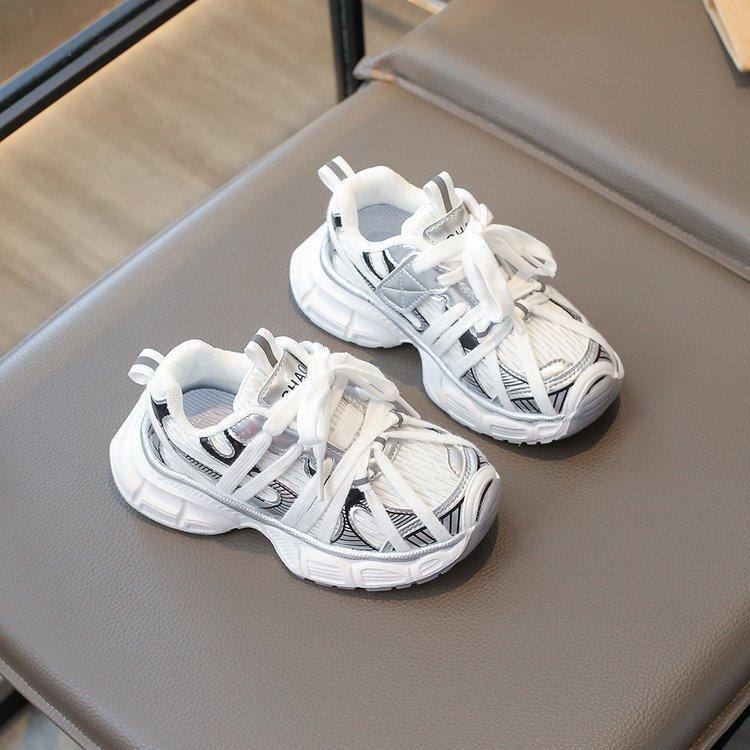 

Children s shoes sneakers Spring and Autumn 2025 new boys breathable mesh soft sole lightweight running girls dad shoes 36