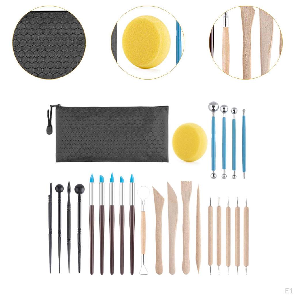 Cheap Clay Tools Kit Pottery Sculpting 25x Art Soft Air Dry Tool Set