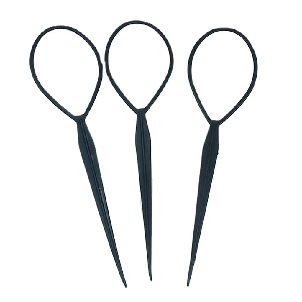 Hair Tail Tool Set 10 Pack Hair-Loop Tools with 2 Size Hair Braiding Tool Quick Hair Styling Tools Girl Ponytail Maker