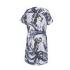 Summer Women's Dress Cotton Linen Printed Round Neck with Pockets Dresses