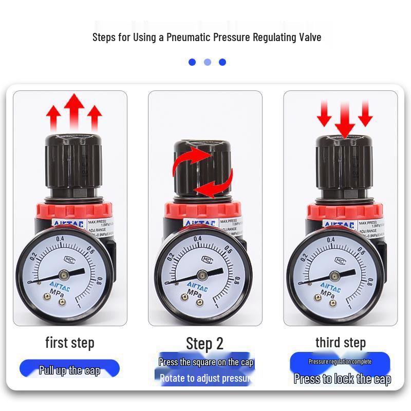 Pneumatic Air Compressor Pressure Reducing Valve with Adjustable Air Outlet