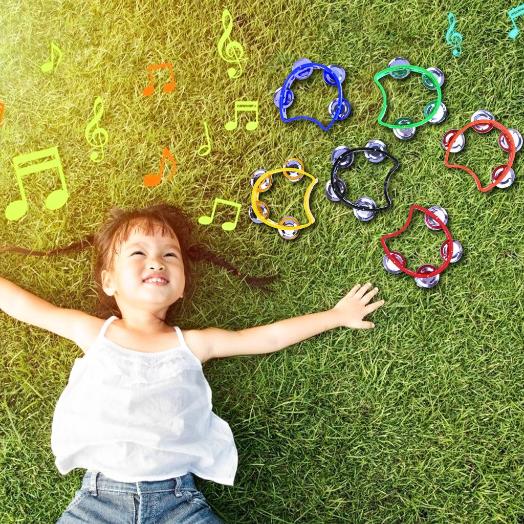 14 Pieces Plastic Percussion Tambourines