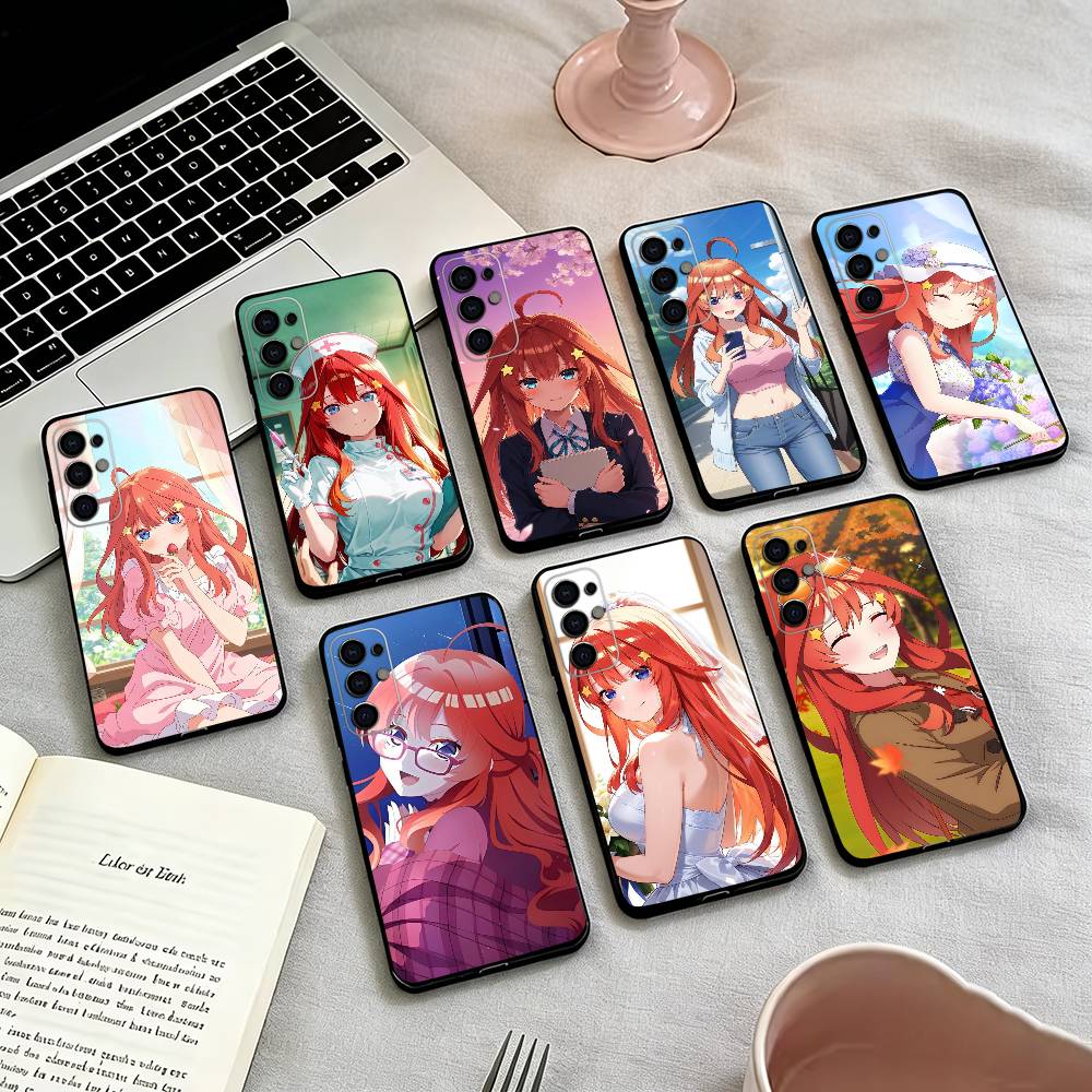 Itsuki Anime N-Nakano Phone Case Black Silicone Soft For Samsung S25,S24,S21,S22,S23,S30,Ultra,S20,Plus,Fe,Lite