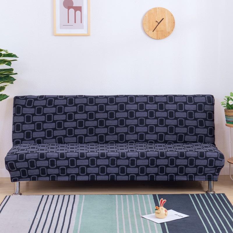 Flower Futon Cover Stretch Armless Futon Sofa Cover Soft Futon Slipcover with Elastic Bottom Sofa Bed Furniture Protector Covers for Washable Futon
