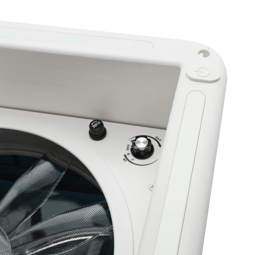 14" Wohnmobil Wohnwagen Dachluke 3-Gang Motor Wohnmobil Ventilator 12V Dachfenster mit LED-Licht