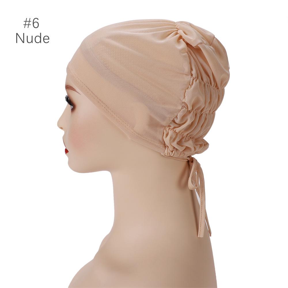 Breathable Elastic Mesh Undercap with Adjustable Drawstring