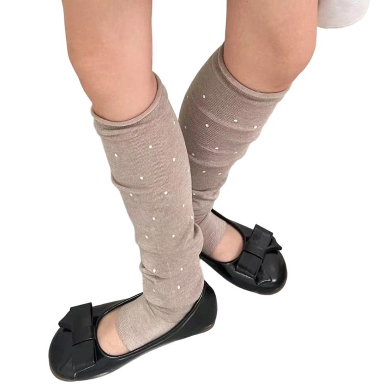 1 пара модных носков-грелок для ног в горошек, шерстяные гетры, дышащие, нескользящие гетры для женщин, удобные для ношения хаки