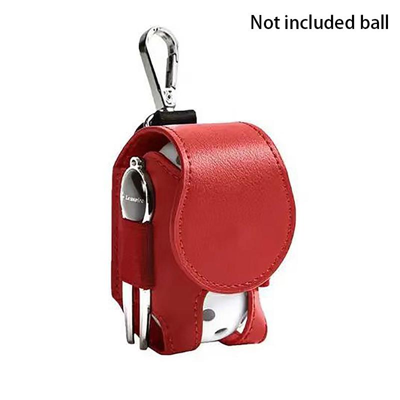 1Pc Golf Ball Bag Mini Pocket Leather Golf Ball Storage Bags Metal Button Bag Holder 2 Balls Golf Storage Accessories