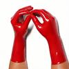 Damen Herren Naturlatex ROTE Handschuhe Gummi Kurze Handschuhe Cosplay Kostüme Zubehör