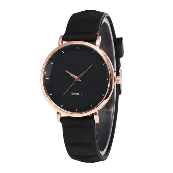 

Студенческие кварцевые часы с круглым циферблатом, регулируемый силиконовый ремешок ярких цветов, без задержки, проверка времени, высокая точность, женские повседневные наручные часы, часы для свиданий чёрный