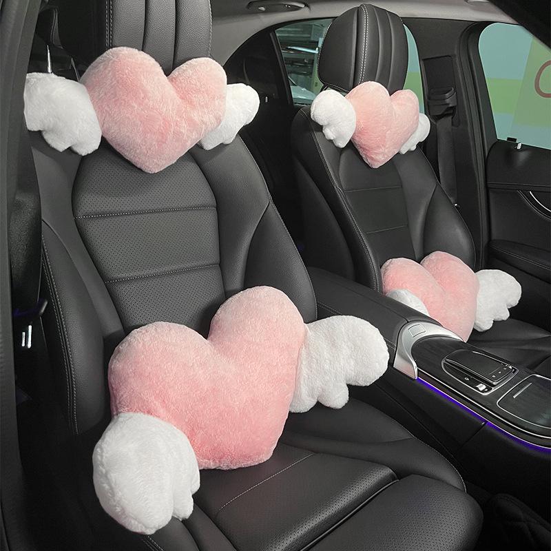 Cute Creative Plush Car Headrest & Neck Waist Support Pillow for Women