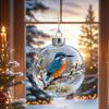 Hummingbird Christmas Ball Ornament 3D Clear Artificial Home Decor Ird Christmas Tree Ornaments For Holiday Birthday Party
