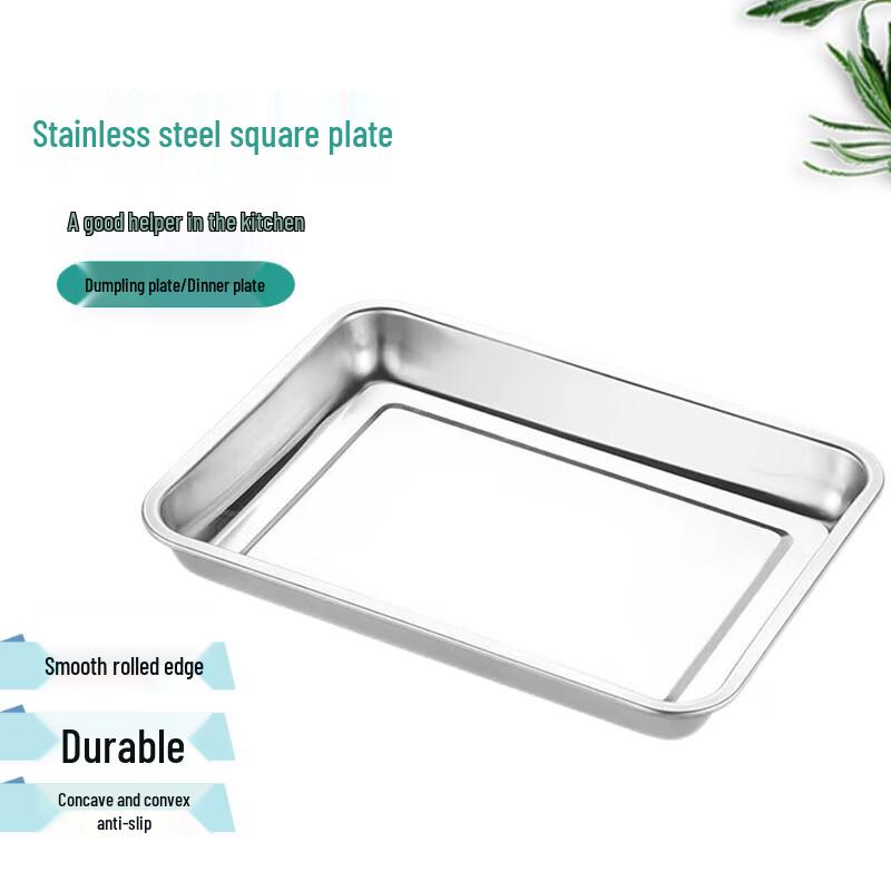 XIANDUN Stainless Steel Rectangular Serving Tray
