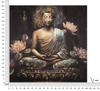 Handgemaltes Wandbild Buddha -A- Cm 100X3X100