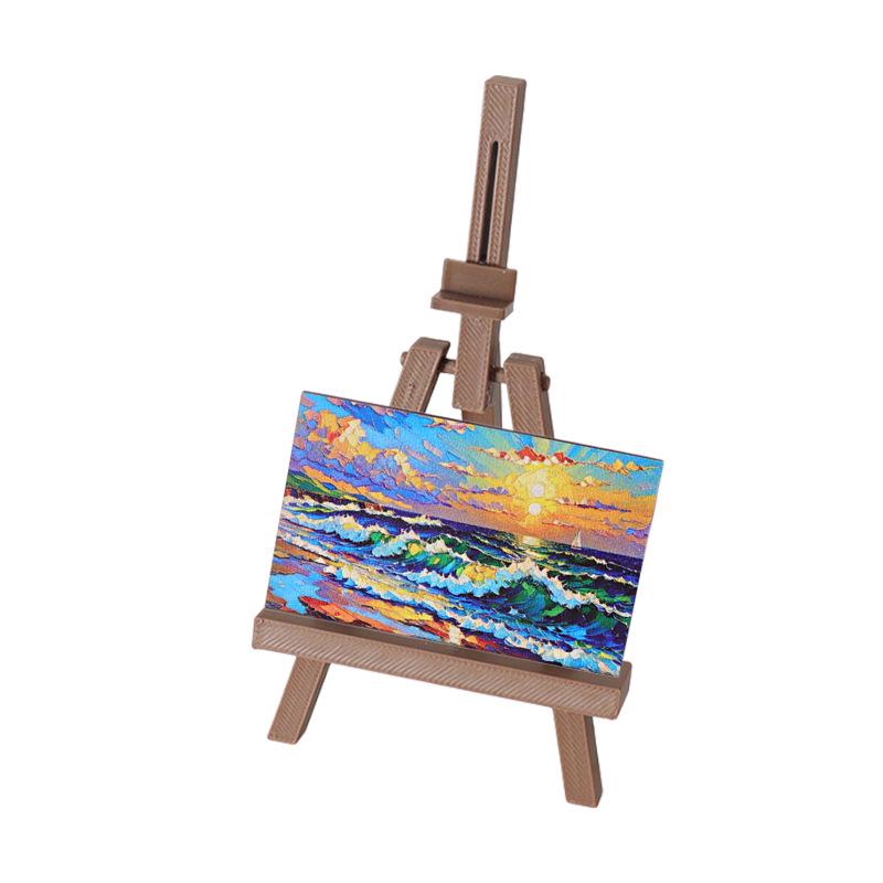 Mini Dollhouse Easel and Table Set - DIY Painting Board and Chair Accessories for Fish Tank or Scene Decor