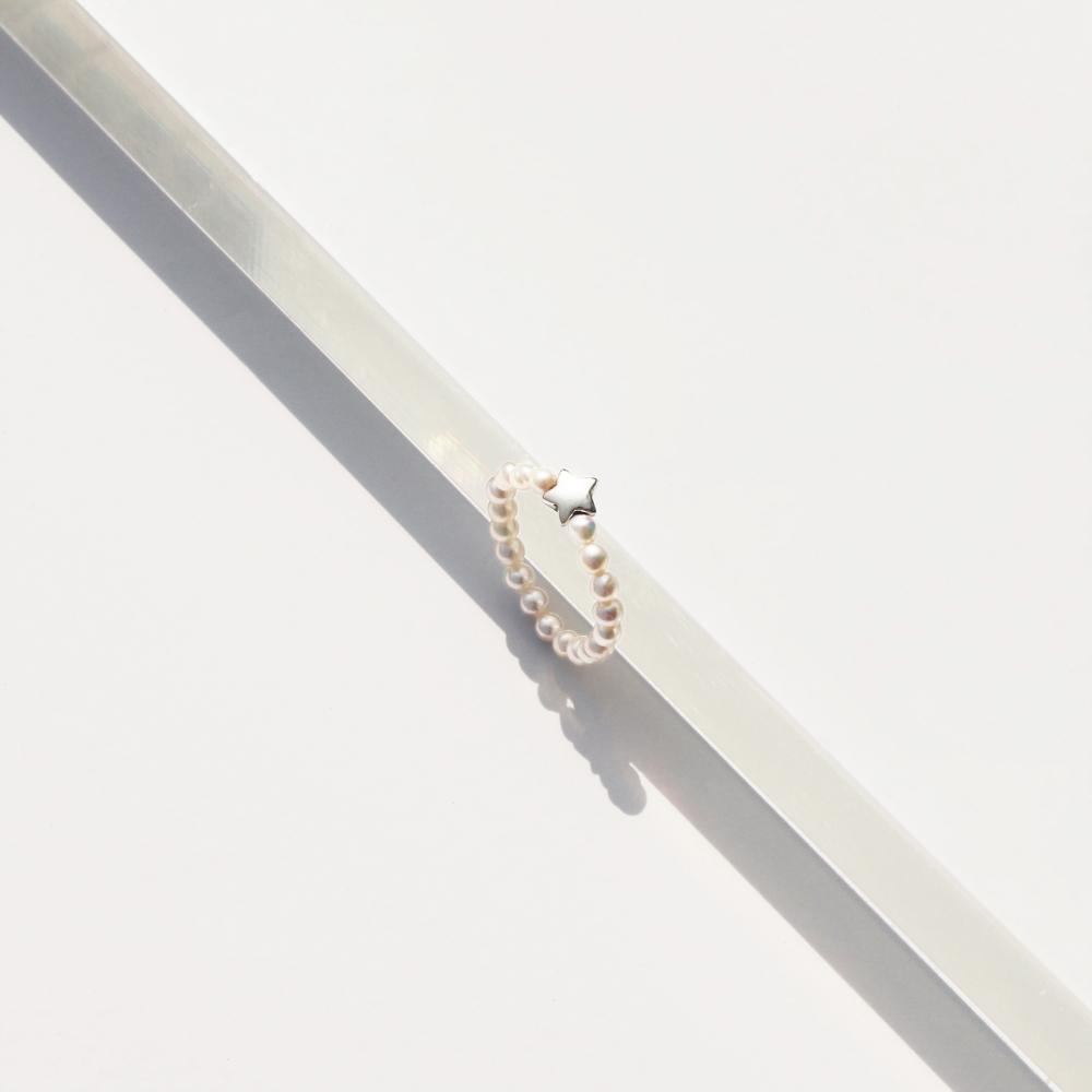 Bonbeau Mini Motif Water Pearl Ring 3Mm
