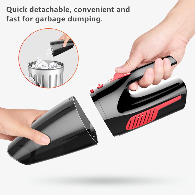 12V 120W Portable Handheld Car Dry Wet Dual-use Vacuum Cleaner with Washable HEPA Filter LED Light