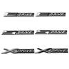 ABX1 3D Metal XDRIVE SDRIVE EDRIVE Letters Car Rear Trunk Fender Emblem Badge Sticker For E46 E39 E60 E90 F10 F30 E36 X3 X6 X5 X7