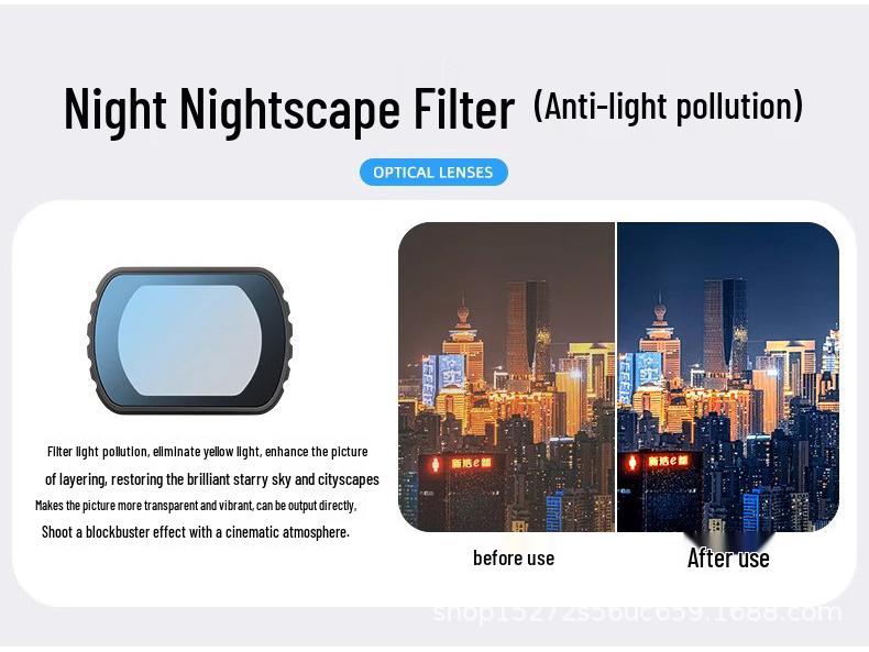 DJI Pocket 3 Filter Set: UV, CPL Polarizing, ND Neutral Density, OSMO Magnetic Wide-Angle Filters
