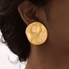 Retro Exaggerated Irregular Earrings for Women,Gold Plated Stainless Steel Oval Earrings,Trendy Jewelry Mother's Day Gift