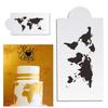 Border Baking Template Art Plastic DIY Fondant Molds Cake Decorating Tool Cake Stencil World Map