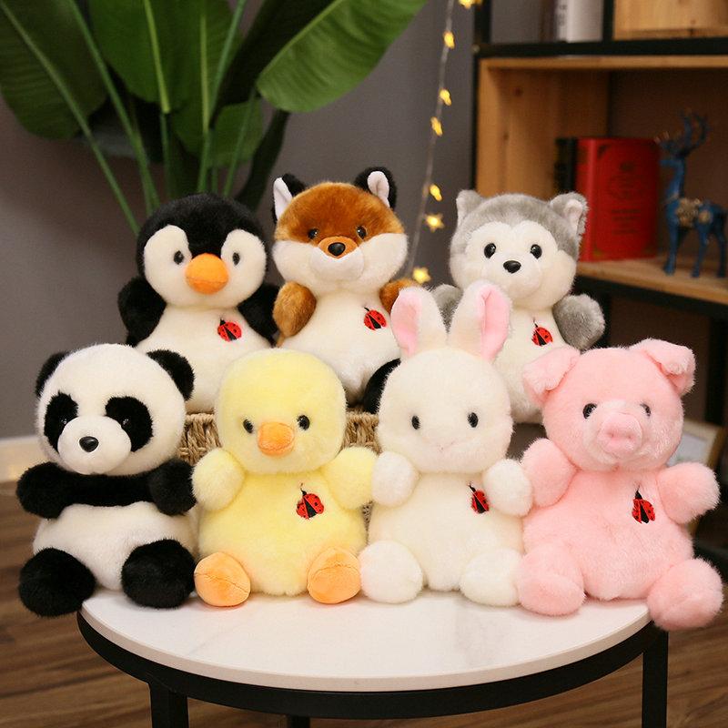 20cm Cute Duck Panda Plush Toy Soft Stuffed Sofa Pillow Bear Cushion Animal Doll Baby Kids Chinese New Year Christmas Gift