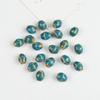 Flower glaze blue ceramic beads loose beads handmade DIY necklace accessories material beads
