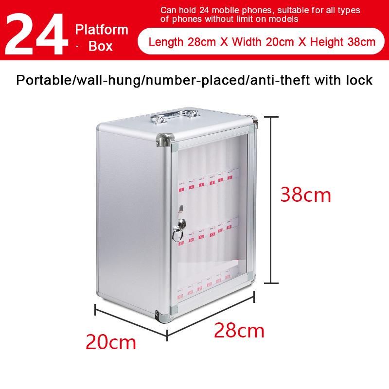 8/12/24/30 Positions Mobile Phone Safe Storage Case Display Holder Cabinet Aluminum Alloy Cell Organizer